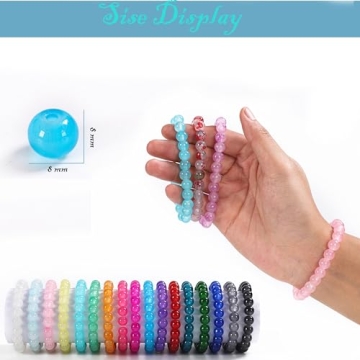 Premium Glass Beads 1280pcs Jewelry Making Kit