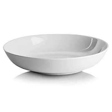 10 Strawberry Street Simply White 36 Oz Pasta/Dinner Bowl, Set of 6