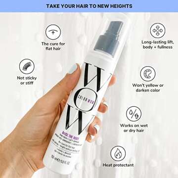 COLOR WOW BIG, Bomshell Bundle - The ultimate volumizing duo for fine, thin, limp hair. RAISE THE ROOT creates all-day lift at the roots while XTRA LARGE adds weightless mass for thick, glossy hair.