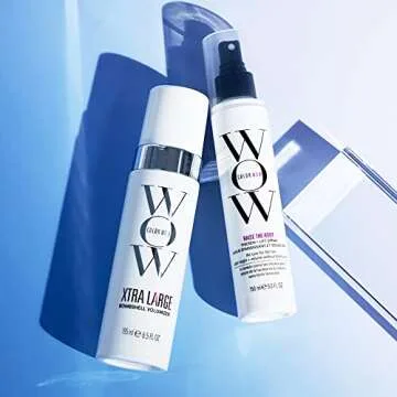 COLOR WOW BIG, Bomshell Bundle - The ultimate volumizing duo for fine, thin, limp hair. RAISE THE ROOT creates all-day lift at the roots while XTRA LARGE adds weightless mass for thick, glossy hair.