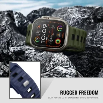 Acextro 4-Pack Sport Bands Compatible with Apple Watch Ultra 2/Ultra Band 49mm 46mm 45mm 44mm 42mm for Men, Waterproof Silicone Strap Soft Breathable Wristband for iWatch Serise 10 9 8 7 6 5 4 3 SE