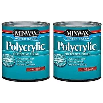 Minwax 65555444 Polycrylic Protective Finish Quart - 2 Pack for High Gloss Countertops