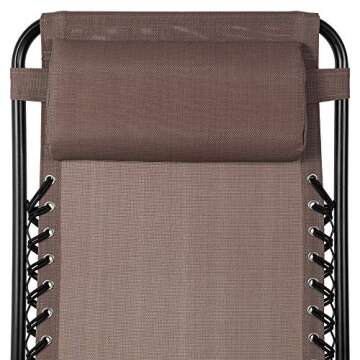 Best Choice Products Set of 2 Adjustable Zero Gravity Lounge Chair Recliners for Patio, Pool w/ Cup Holders - Brown