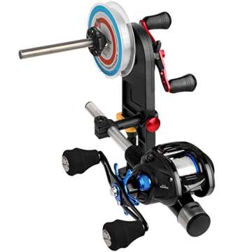 PLUSINNO Fishing Line Spooler Spooling Station System Machine Multifunction Baitcasting Reel Spooler Fishing Line Winder