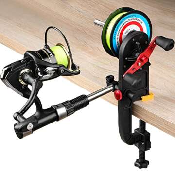 PLUSINNO Fishing Line Spooler Spooling Station System Machine Multifunction Baitcasting Reel Spooler Fishing Line Winder