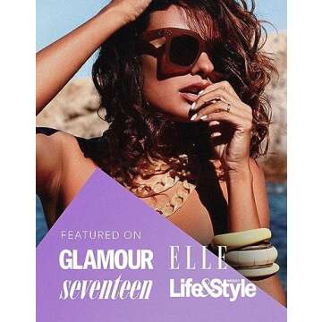 zeroUV - Oversized Fashion Retro Square Sunglasses for Women Vintage Style 50mm (Shiny Black/Smoke Polarized)