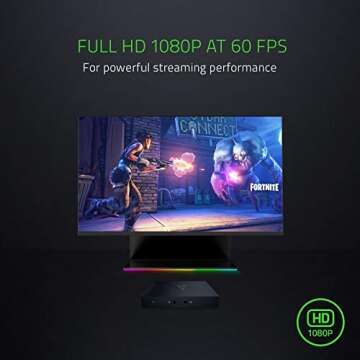 Razer Ripsaw HD Game Streaming Capture Card: 4K Passthrough - 1080P FHD 60 FPS Recording - Compatibl...