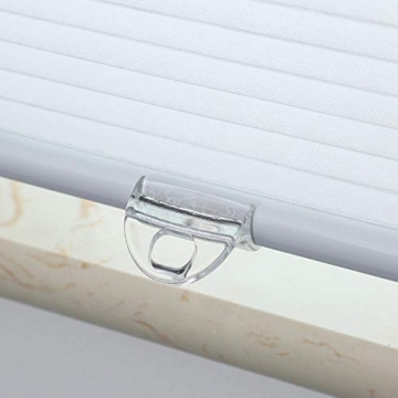 Honeycomb Cellular Shades Cordless Light Filtering for Windows Inside & Outside Mount, 31" W x 64" H, White(Light Filtering)