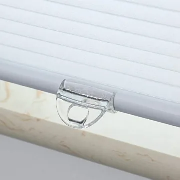 Honeycomb Cellular Shades Cordless Light Filtering for Windows Inside & Outside Mount, 31" W x 64" H, White(Light Filtering)