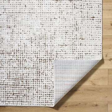 Livabliss x Our PNW Home Cascade Minimalist Area Rug, 7'10" x 10', Brown