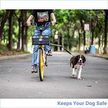 MWY Dog Hands Free Leashes,Dog Bike Leash,Dog Bicycle Exerciser Leash for Exercising Training Jogging Cycling,Easy Installation,Removal Hand Free (Black)