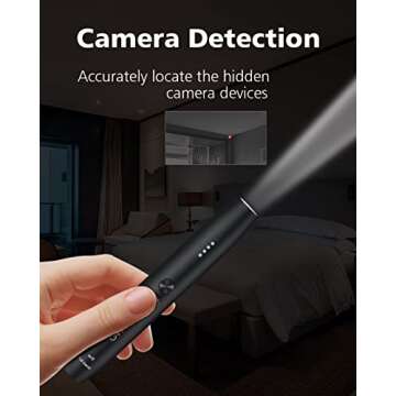 JEPWCO G4 Pro Anti Spy Detector for Wireless Audio Bug Camera, Bug Detector, Privacy Protector, 5 Level Sensitivity, 25H Working Time, Portable Pen Shape, Home Office
