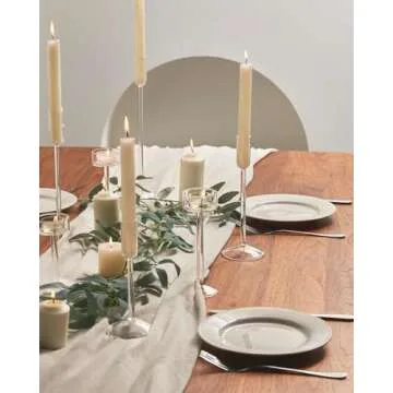 Willceka Glass Taper Candle Holders Set for Elegant Events