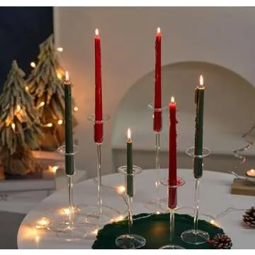 Willceka Glass Taper Candle Holders Set for Elegant Events