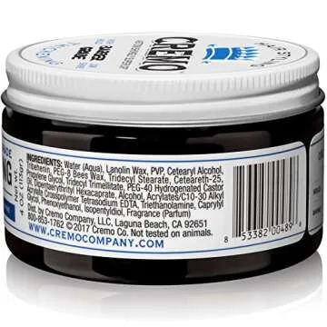 Cremo Mens Hair Paste - Premium Barber Grade Thickening Paste with High Hold and Low Shine, 4 Oz
