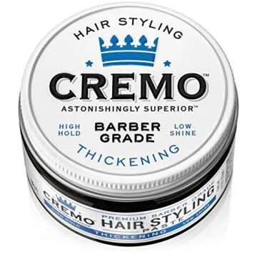 Cremo Mens Hair Paste - Premium Barber Grade Thickening Paste with High Hold and Low Shine, 4 Oz