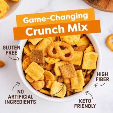 Catalina Crunch Mix Cheddar High Fiber Protein Snack Mix | Low Carb, Keto Snacks, Pack Of 5