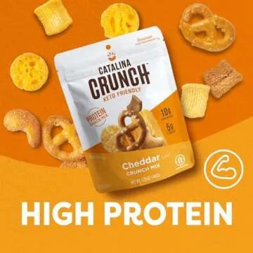 Catalina Crunch Mix Cheddar High Fiber Protein Snack Mix | Low Carb, Keto Snacks, Pack Of 5