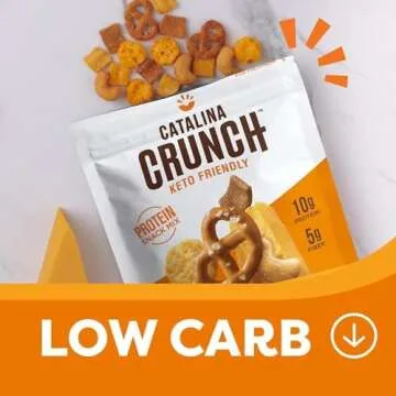 Catalina Crunch Mix Cheddar High Fiber Protein Snack Mix | Low Carb, Keto Snacks, Pack Of 5