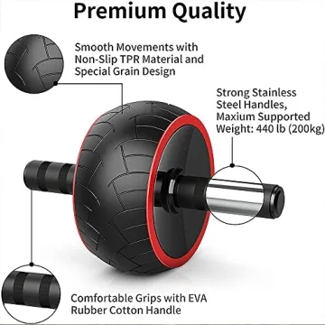 High-Quality JSDAREN Ab Roller Wheel for Home Workouts