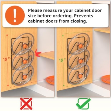Pot Lid Organizer Rack – 6-Tier No-Drill Storage