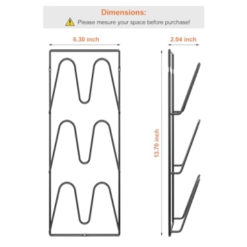 Pot Lid Organizer Rack – 6-Tier No-Drill Storage