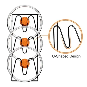 Pot Lid Organizer Rack – 6-Tier No-Drill Storage
