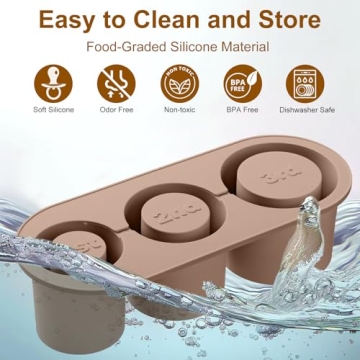 Thrush Ice Cube Tray for 20-40oz Tumblers - 3 Large Silicone Molds