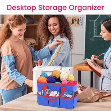 Godery Desktop Tote and Stock Organize, Teacher Helper Tote Bag Organization for Arts, Books, Statio...