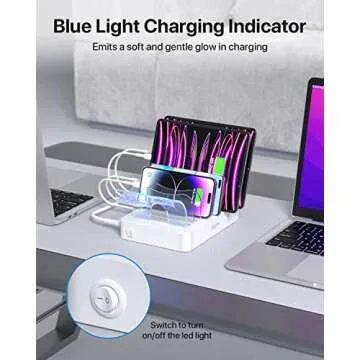 SooPii 6-Port USB Charging Station for All Devices