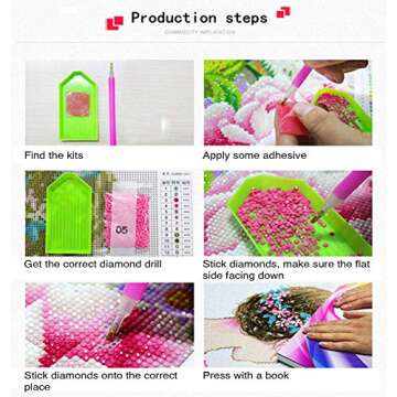 DIY 5D Diamond Painting by Number Kits,Diamond Painting Kits for Adults Beginner for Decoration Cockatiel Parrot & Flowers 11.8x11.8in 1 Pack by Juntop