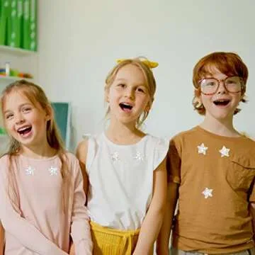 500 PCS Holographic Glitter Star Stickers, Self Adhesive Metallic Silvery Foil Stickers Reflective Sparkly Star Stickers Reward Behavior Chart Labels for Kids Students Teachers (Each Measures 1”)