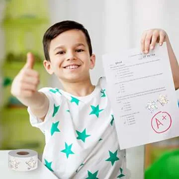 500 PCS Holographic Glitter Star Stickers, Self Adhesive Metallic Silvery Foil Stickers Reflective Sparkly Star Stickers Reward Behavior Chart Labels for Kids Students Teachers (Each Measures 1”)