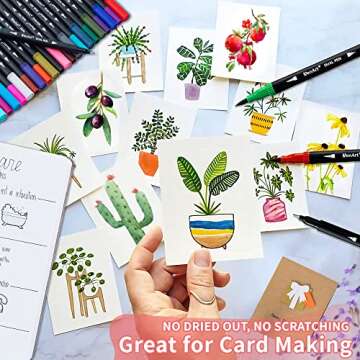 Dual Tip Markers for Coloring Books and Drawing