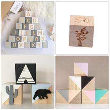 OFNMY 20pcs 2 inch Wooden Cubes Unfinished Wood Blocks for Wood Crafts, Wooden Cubes, Wood Square Blocks, Great for Puzzle Making, Crafts, and DIY Projects