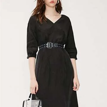 Stylish macoking Studded Double Grommet Belt for Everyone