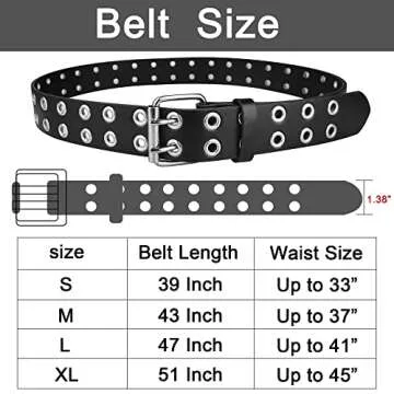 Stylish macoking Studded Double Grommet Belt for Everyone