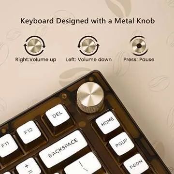 Womier 75% Keyboard, Hot Swappable Mechanical Keyboard, TPO and Gasket Dual-Mount Retro Gaming Keyboard, Knob Control Custom RGB Backlit, Pre-lubed Stabilizer for Mac/Win (G75 Brown)