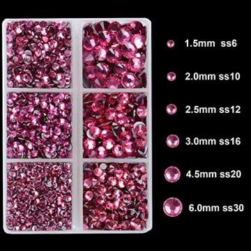 4000Pcs Hot Fix Rhinestones for DIY Projects