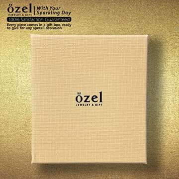 OZEL –Stud Earrings Brushed Texture for Women –14k Yellow Gold/White Gold Plated –Simple Daily Geometry Circle Oval Round Square Cubic Snowman (G302223)