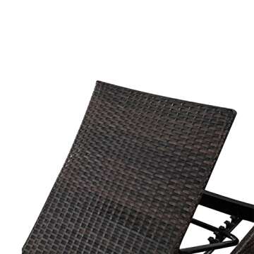 Asifom Adjustable PE Rattan Lounge Set with Side Table