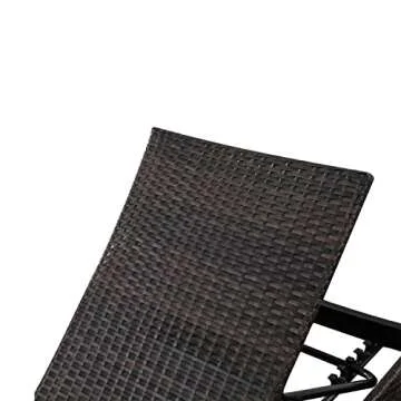 Asifom Adjustable PE Rattan Lounge Set with Side Table