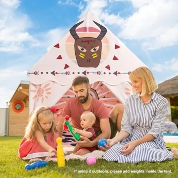 2PM SPORTS Kids Play Tent with Mat & LED Lights