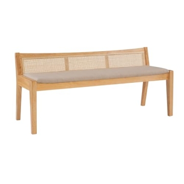 Elegant Powell Kasi Cane Bench for Stylish Homes