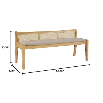 Elegant Powell Kasi Cane Bench for Stylish Homes