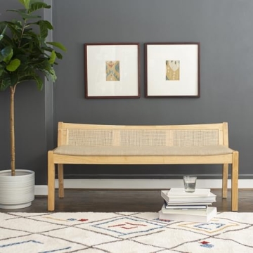 Elegant Powell Kasi Cane Bench for Stylish Homes
