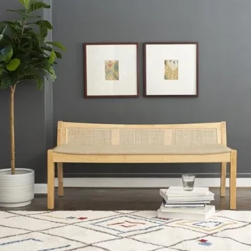 Elegant Powell Kasi Cane Bench for Stylish Homes