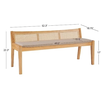 Elegant Powell Kasi Cane Bench for Stylish Homes
