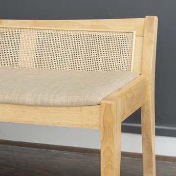 Elegant Powell Kasi Cane Bench for Stylish Homes