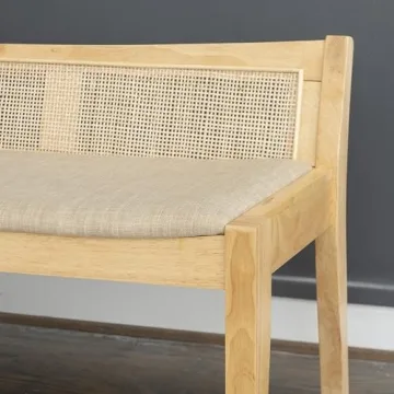 Elegant Powell Kasi Cane Bench for Stylish Homes